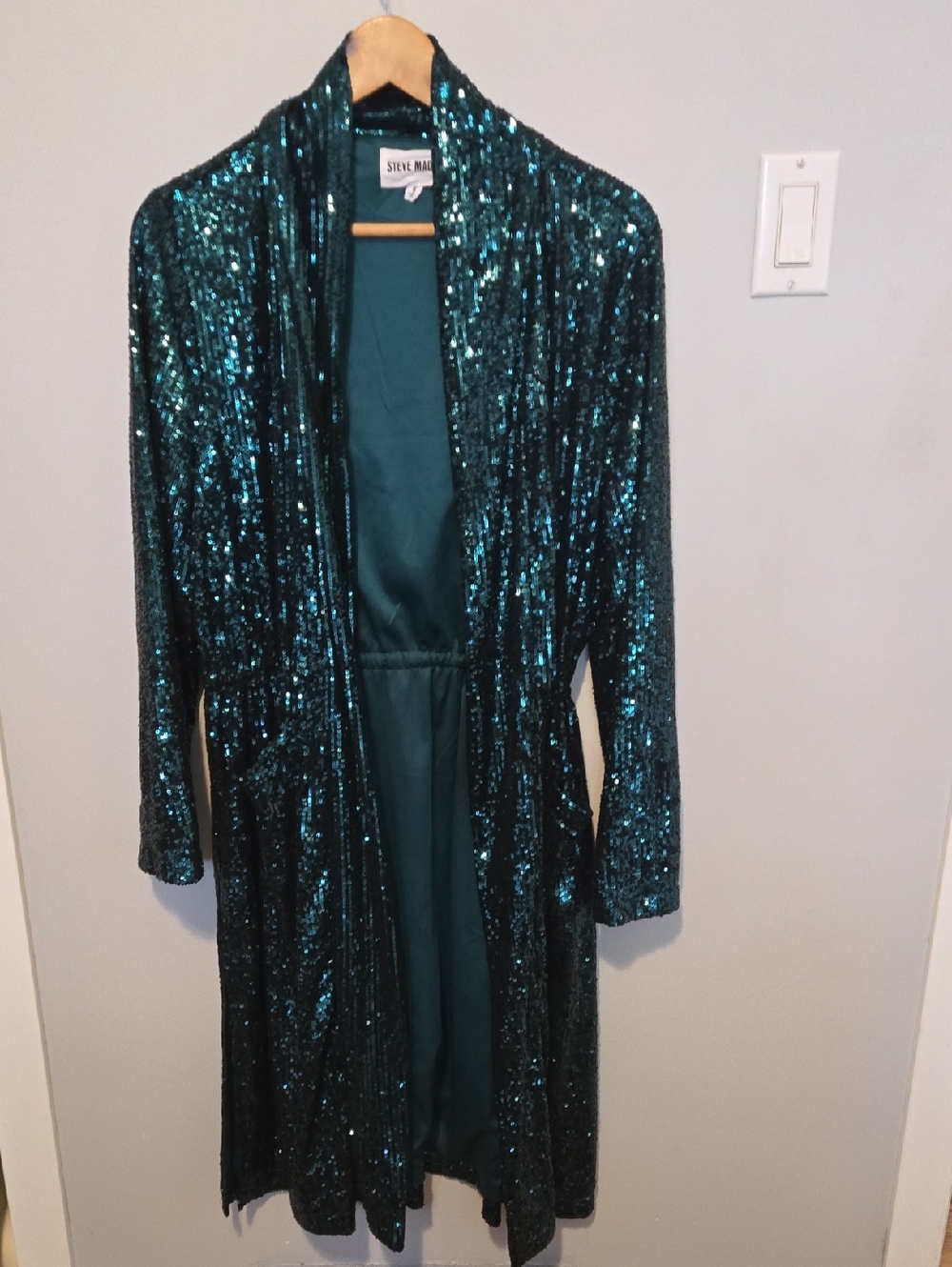 Steve Madden Teal Sequin Duster